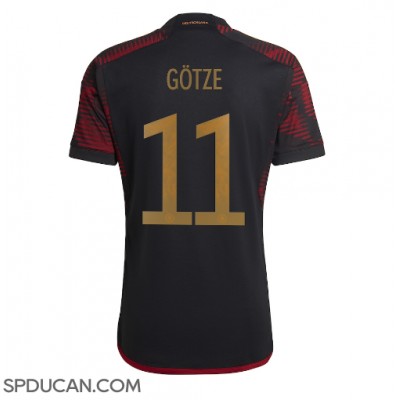 Muški Nogometni Dres Njemačka Mario Gotze #11 Gostujuci SP 2022 Kratak Rukav